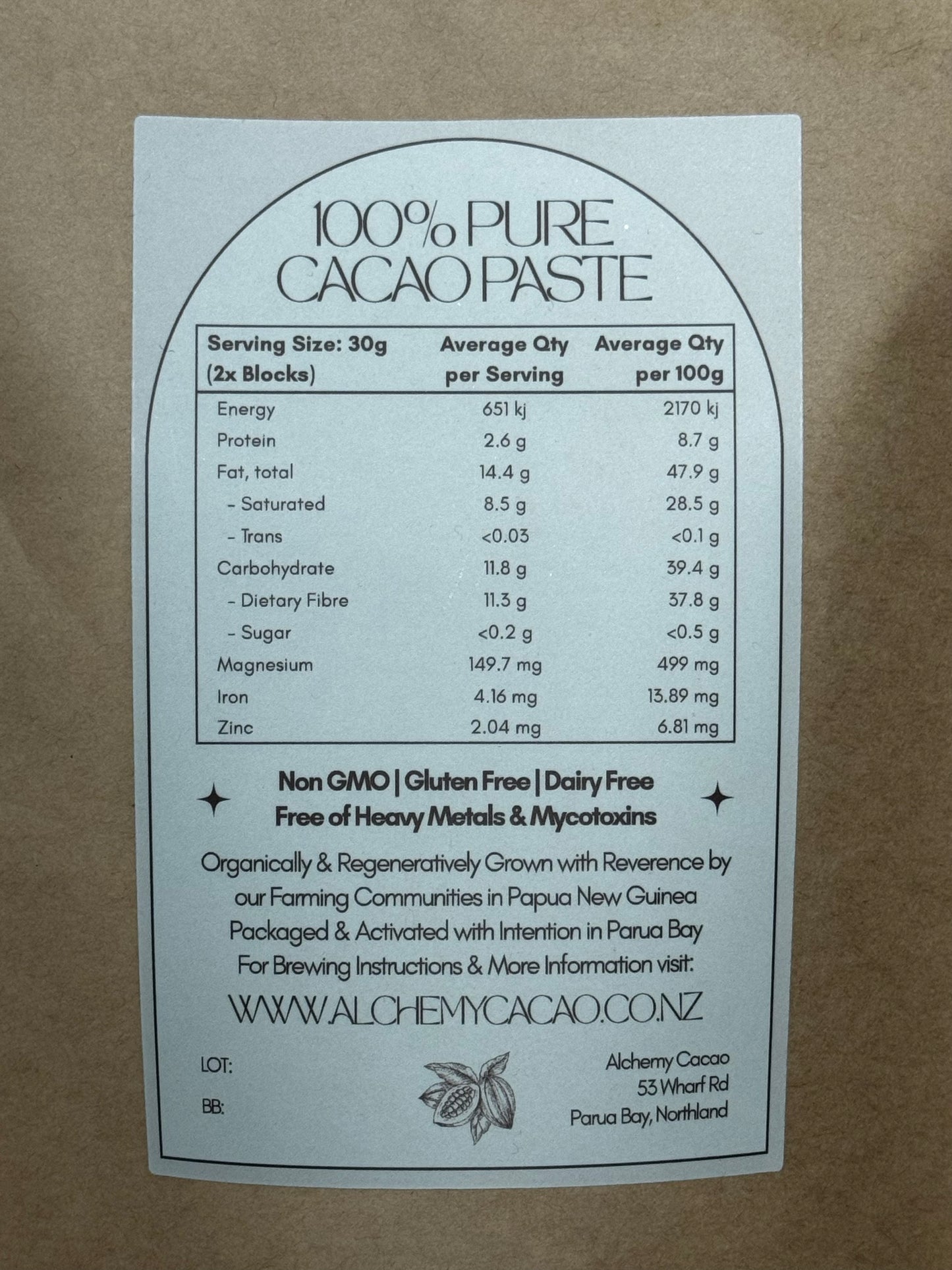 Whole-Bean Cacao Paste